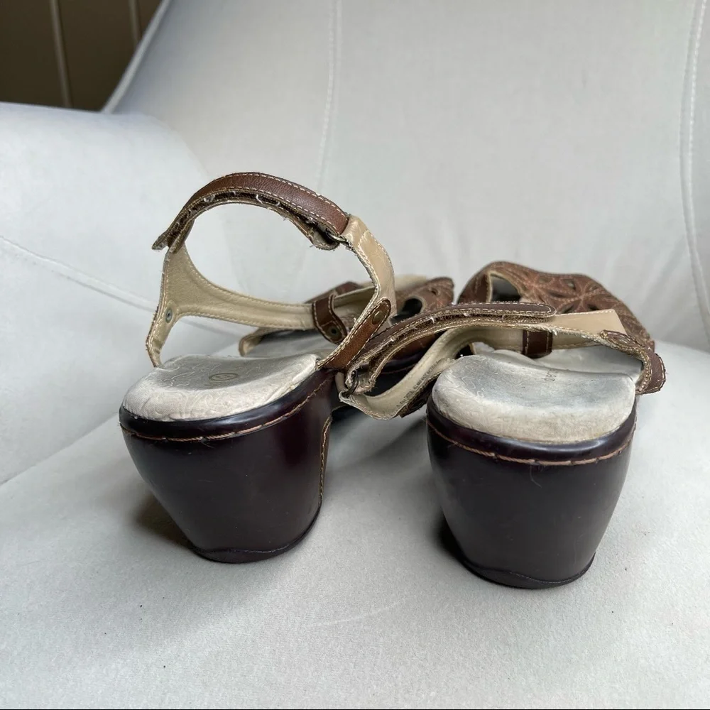 J-41 ADVENTURE Cassia Open Toe Sandal Heels Vegan Size 9.5 Womens